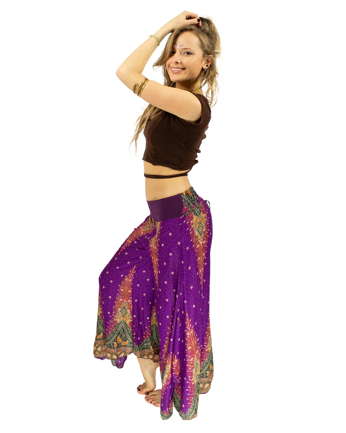 Palazzo Harem Pants Violet