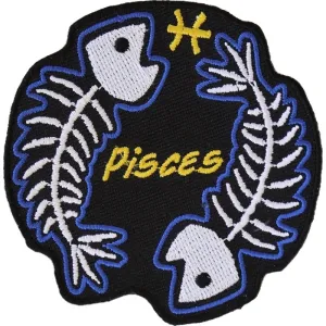 Pisces Skull Zodiac Sign Patch