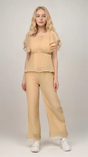 Pleated Fabric Coord Set | Everyday Wear | Women