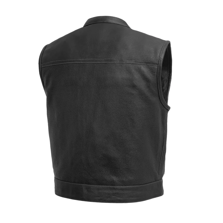 Premium Style Perforated Men's Leather Vest By TJS