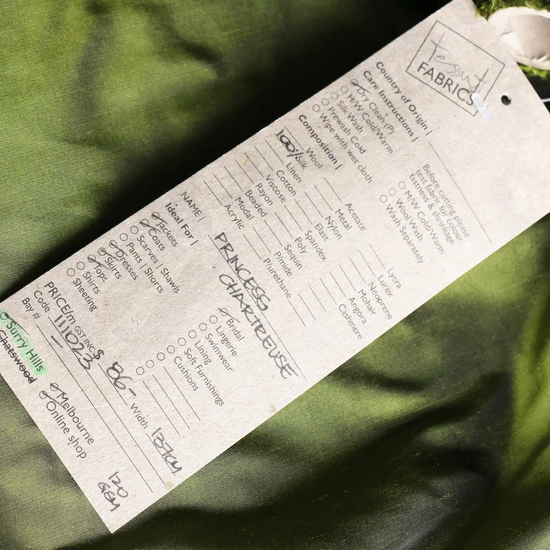 Princess Chartreuse Dupion