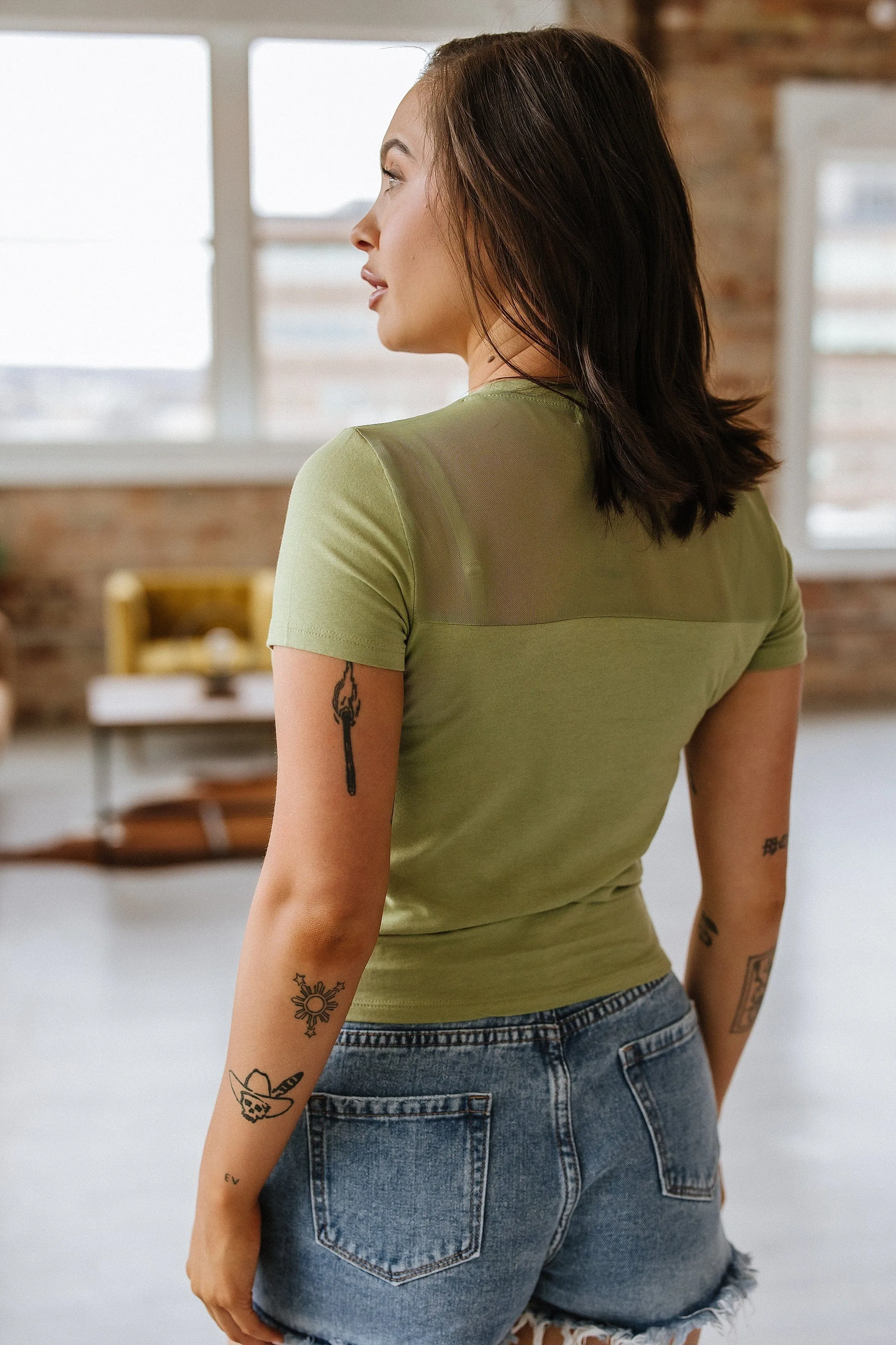 SALE - Brittany Mesh Top