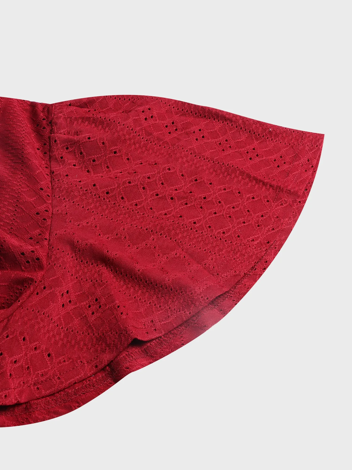Square Collar Jacquard Swallowtail Tshirt