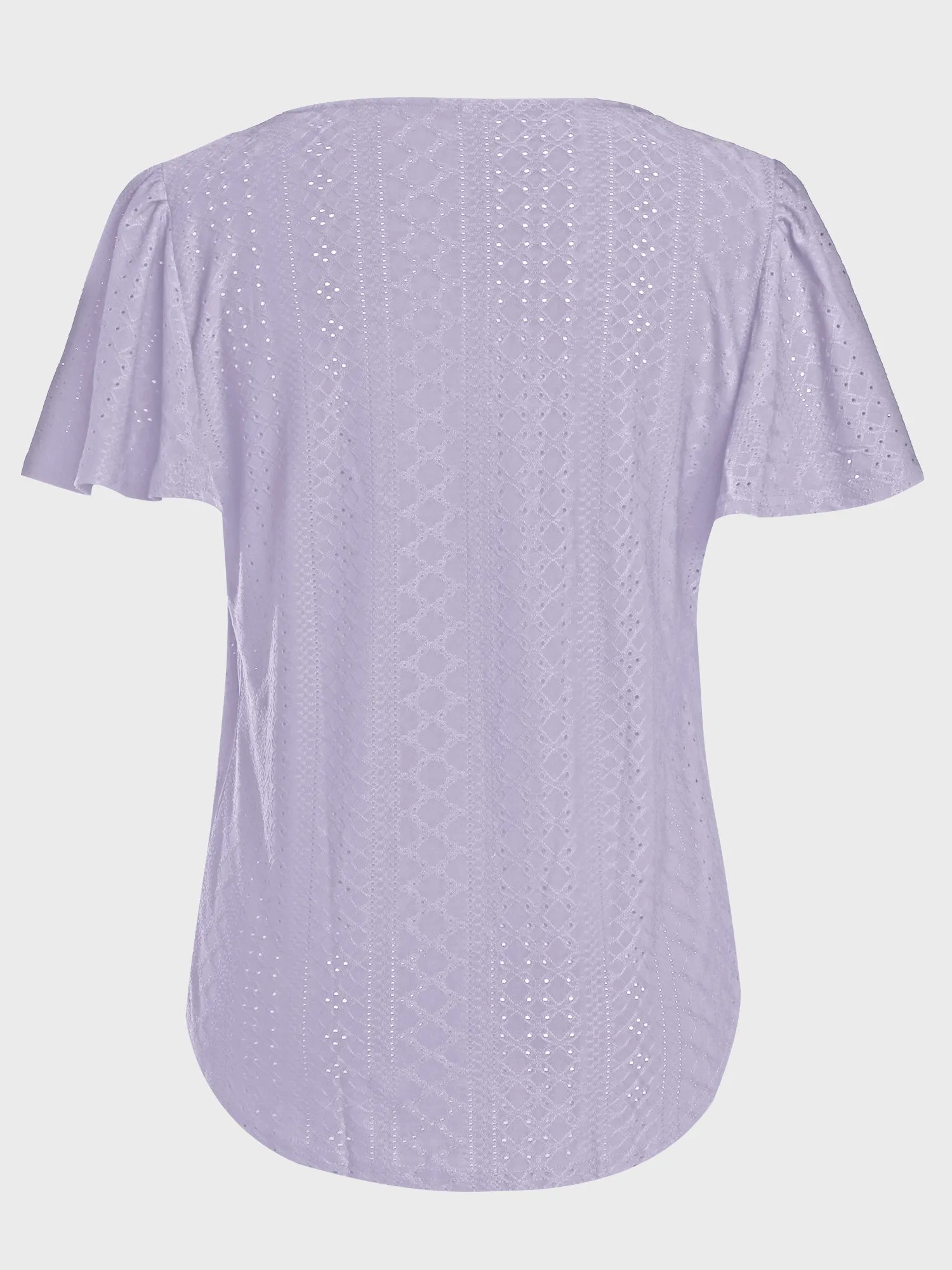 Square Collar Jacquard Swallowtail Tshirt