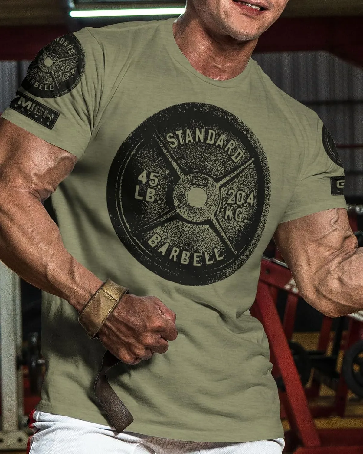 Squat Bench Deadlift Repeat Workout Shirts for Men Weight Plate Gym T-Shirt