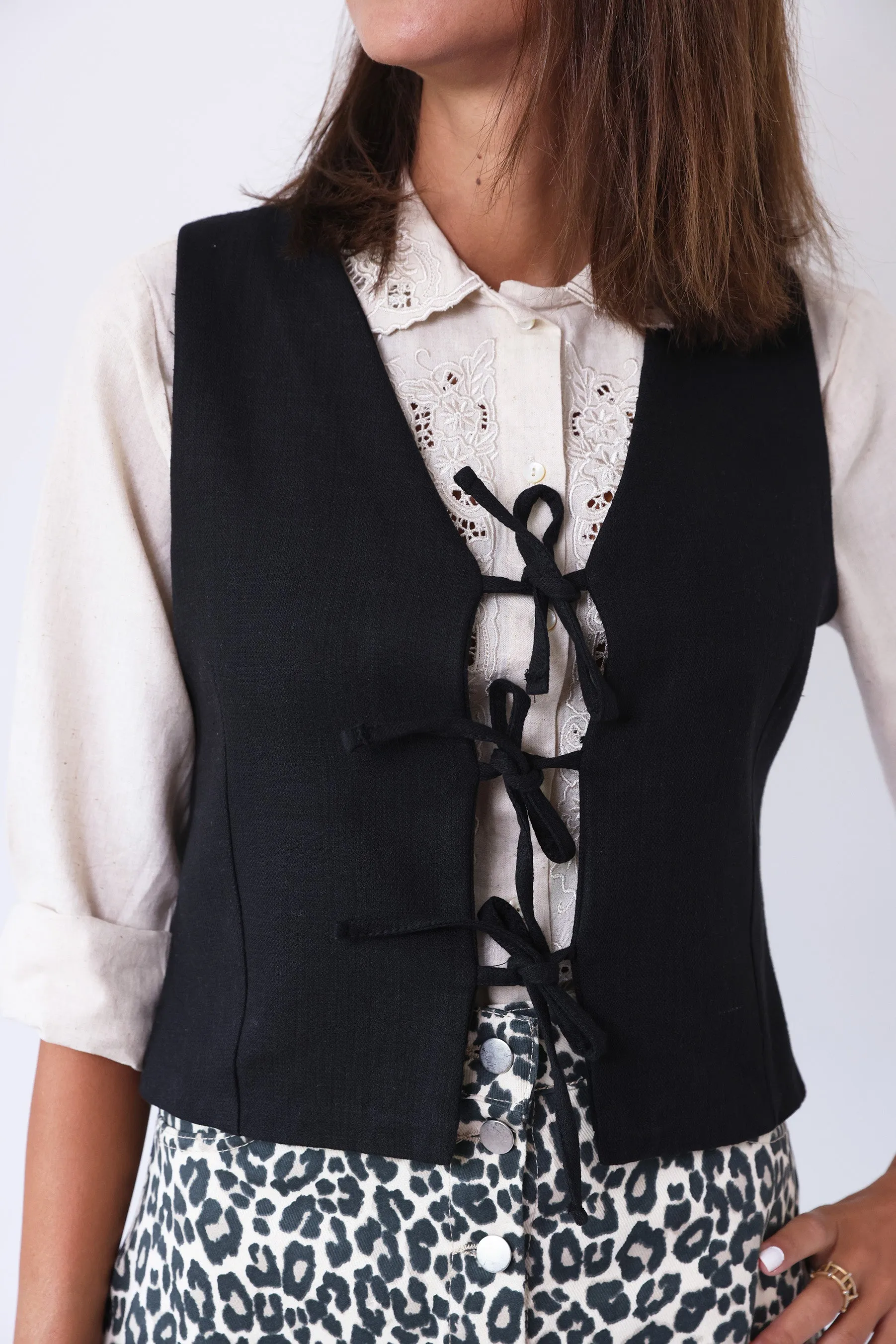Tie-Front Vest