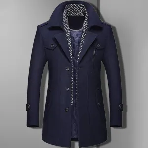 Vincenzo Elegant Wool Blend Overcoat