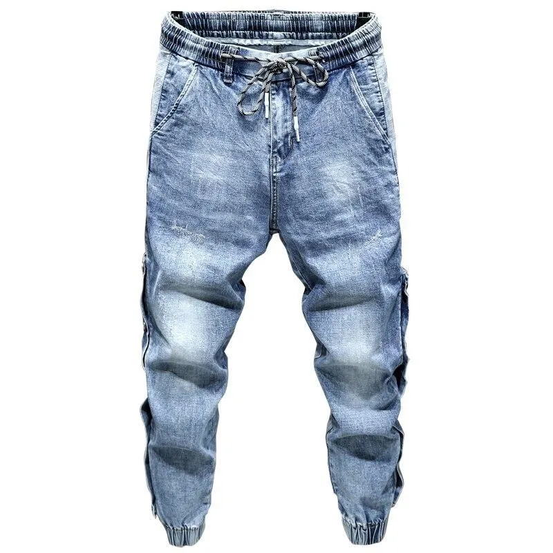 West Louis Side Rivets Stretch Jogger Jeans