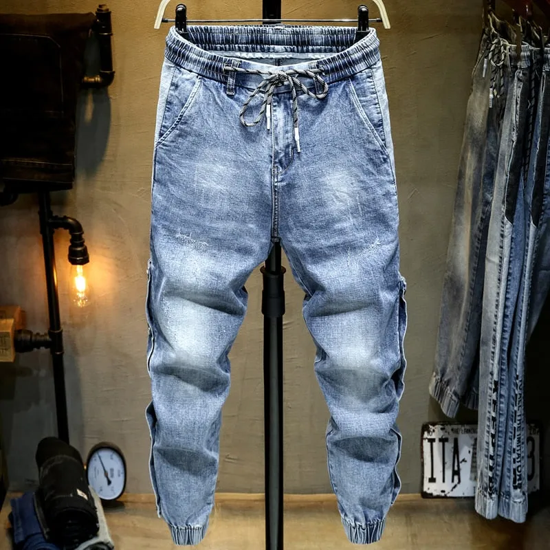 West Louis Side Rivets Stretch Jogger Jeans