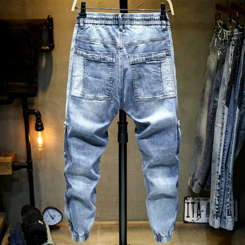West Louis Side Rivets Stretch Jogger Jeans