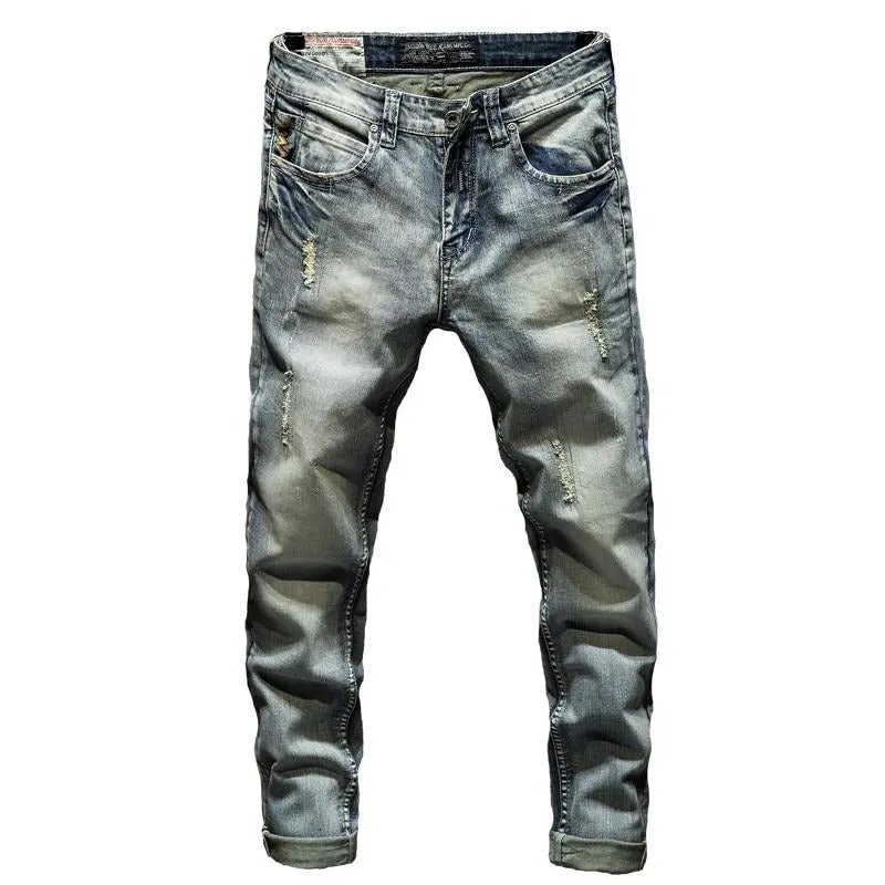 West Louis Skinny Ripped Distressed Denim Jeans