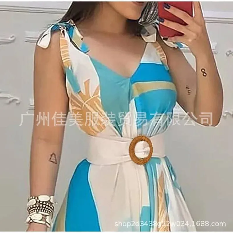 Women  Sleeveless V Neck Backless Folds A Line  Camisole Dresses