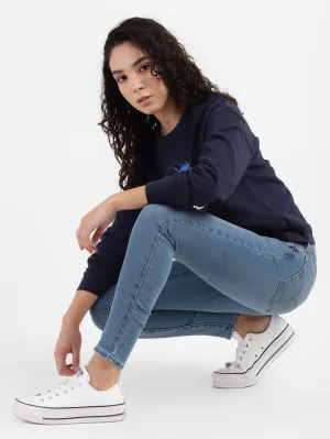 Women's 710 Blue Super Skinny Fit High Rise Jeans
