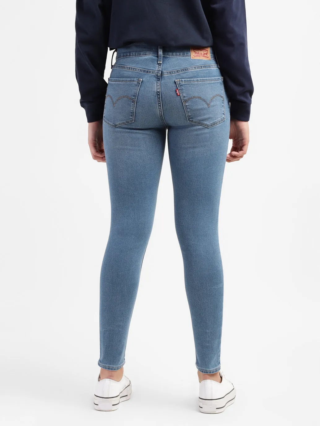 Women's 710 Blue Super Skinny Fit High Rise Jeans