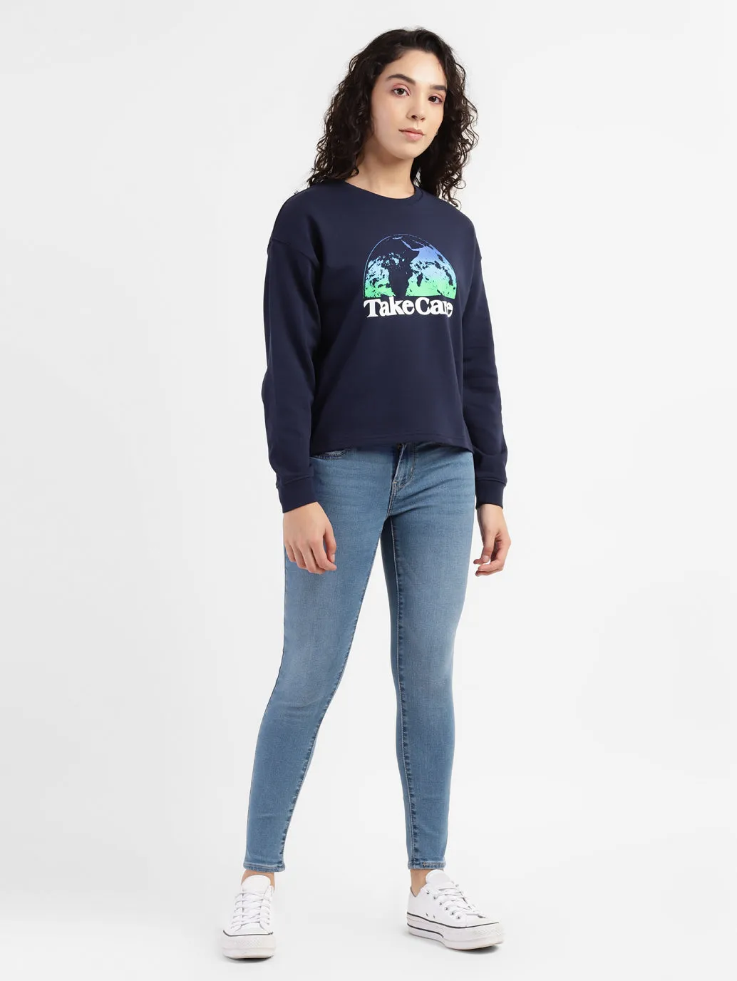 Women's 710 Blue Super Skinny Fit High Rise Jeans