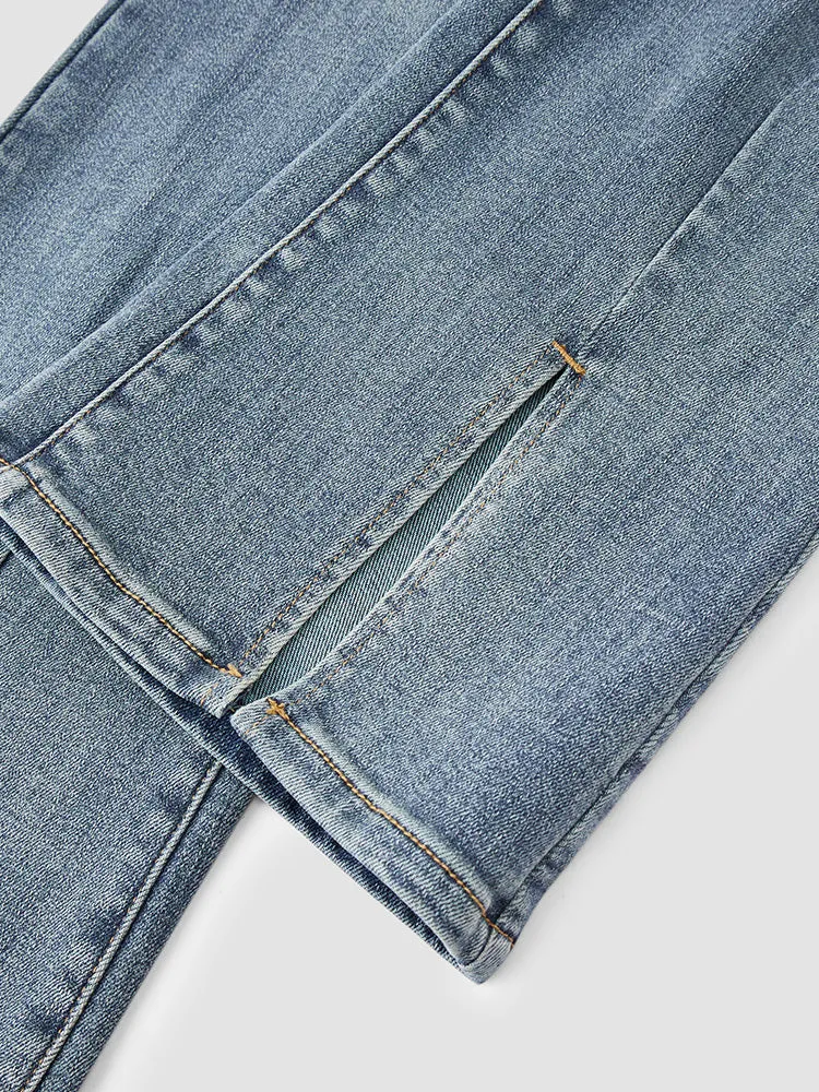 Women's blue and gray bell bottoms