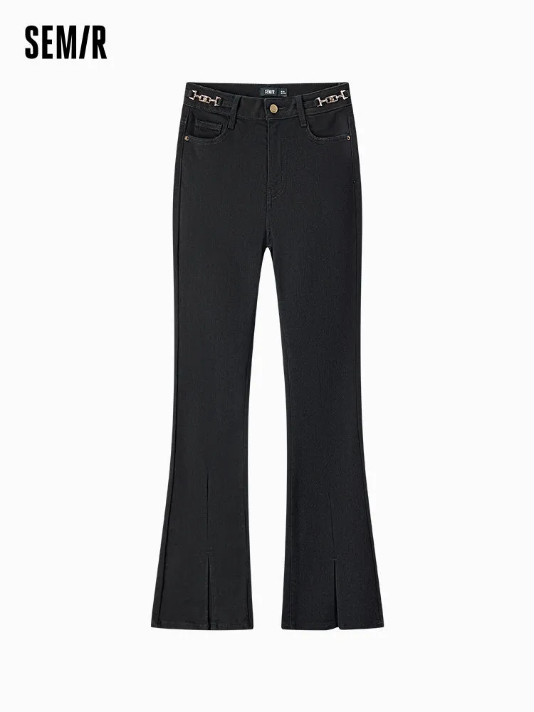 Women's blue and gray bell bottoms