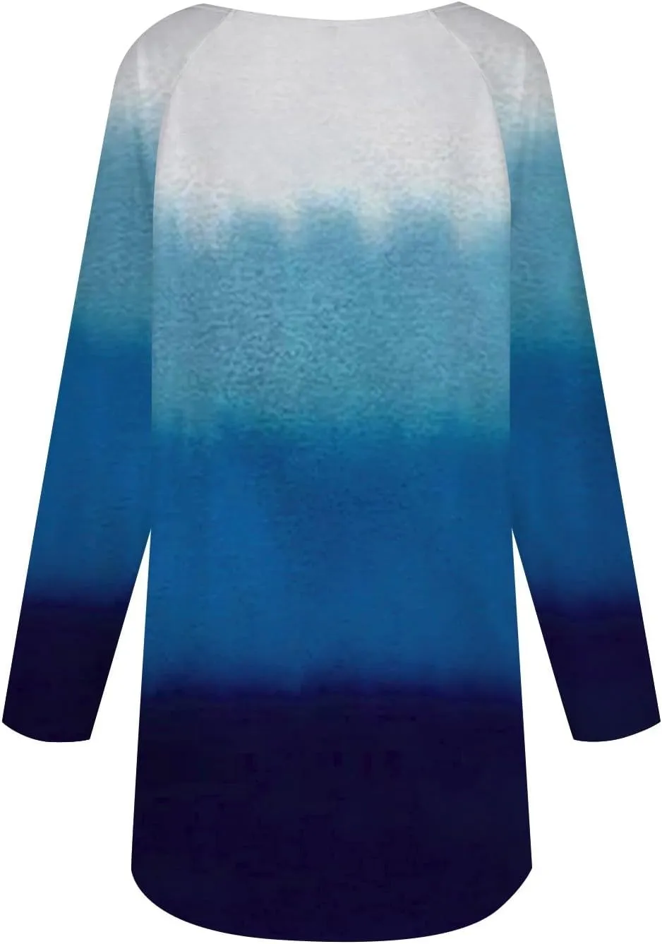 Women's Fall Long Sleeve T-Shirts Crewneck Gradient Printing Tops Oversize Outfits Blouse Sweatshirt 2024