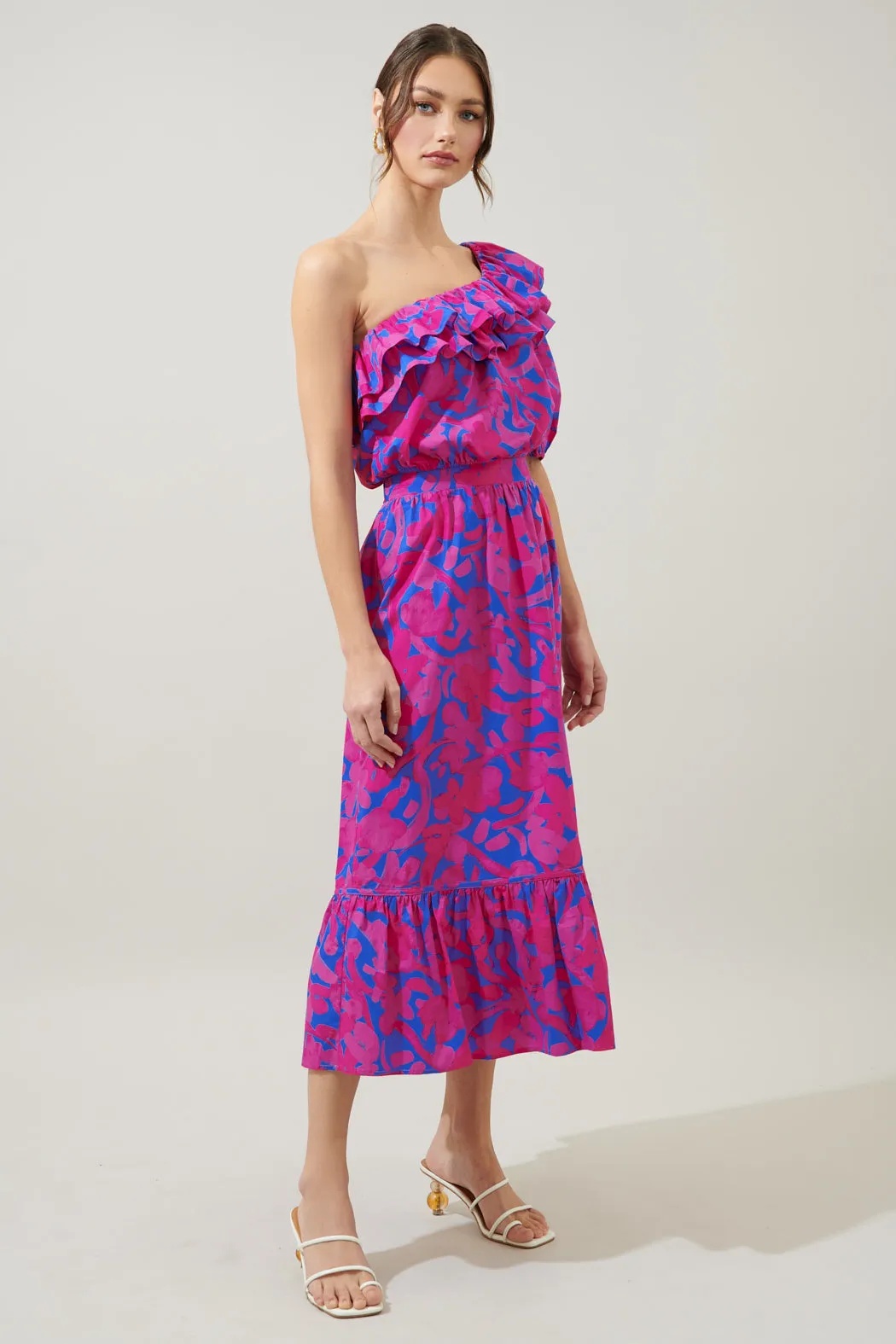 Yeraldi Berry Tatchi Ruffle Midi Skirt