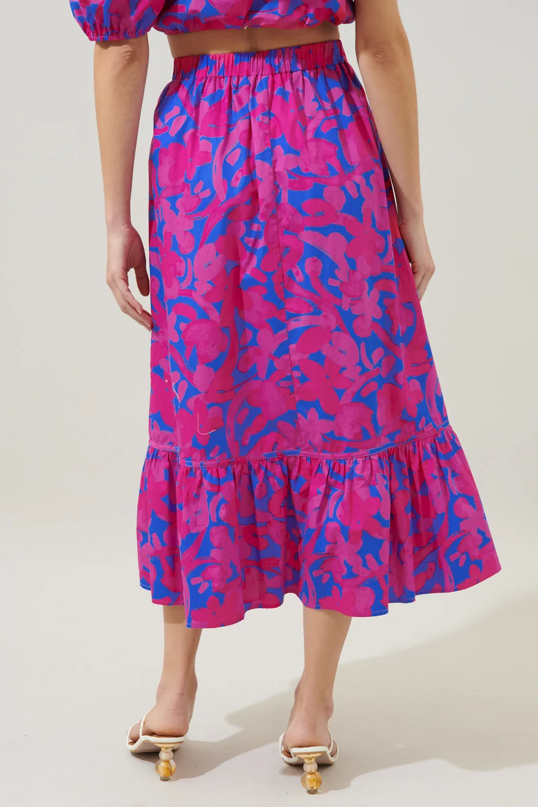 Yeraldi Berry Tatchi Ruffle Midi Skirt